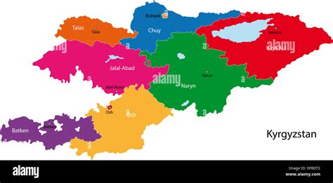 Map kyrgyzstan hi-res stock photography and images - Alamy