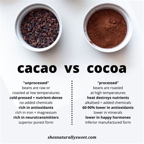 Cacao vs Cocoa | She's Naturally Sweet