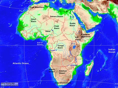 Detailed Physical Map Of Africa - United States Map