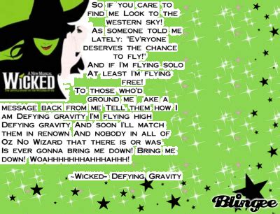 Wicked-- Defying Gravity Picture #105421624 | Blingee.com