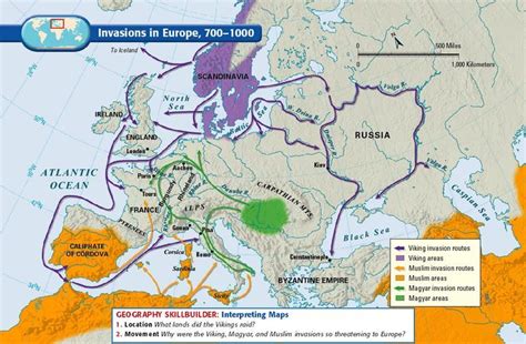 Map of Viking Raids in Europe from 700 to 1000. : r/MapPorn