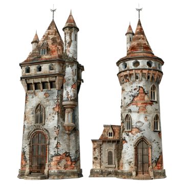 Two Old Town Towers In Gothic Style, Old, Sightseeing, Tower PNG Transparent Image and Clipart ...