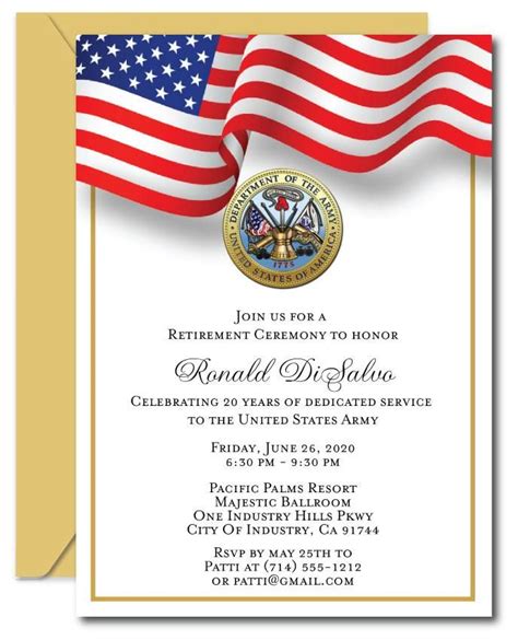 Military Retirement Ceremony Program Template