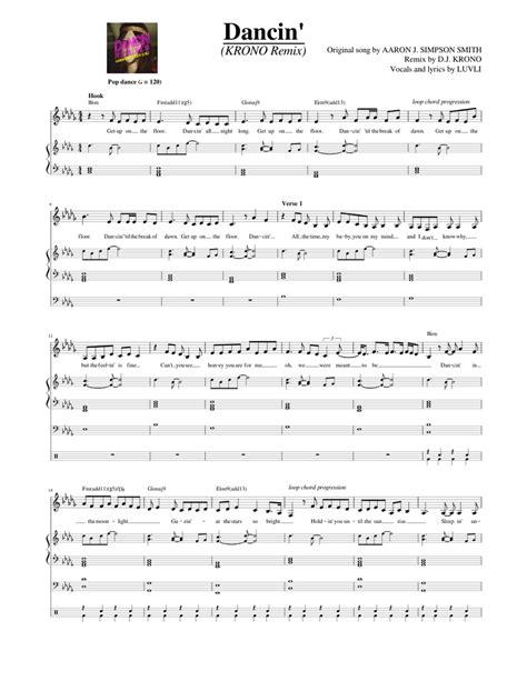 Dancin' (KRONO Remix) - Aaron Smith, KRONO Sheet music for Drum Group ...