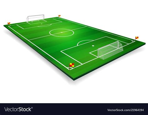 Perspective of football field soccer eps 10 vector image on VectorStock | Futbol