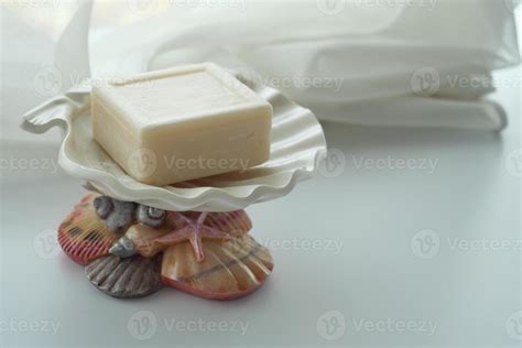 white color natural soap bar on table 21606994 Stock Photo at Vecteezy