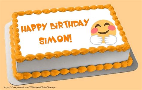 Happy Birthday Simon! Cake 🎂 - Greetings Cards for Birthday for Simon - messageswishesgreetings.com