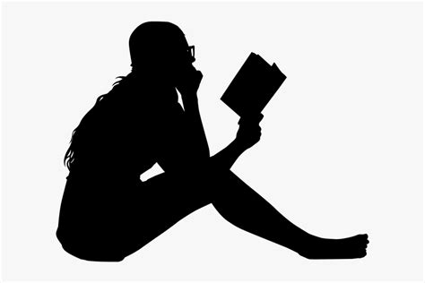 Girl, Reading, Book, Woman, Outdoors, Person, Read - Silhouette Girl Reading Book, HD Png ...