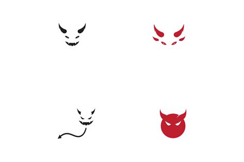 Devil Icon Logo Vector Template Graphic by Mujiyono · Creative Fabrica