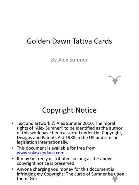 Golden Dawn Tattva Cards by Alex Sumner