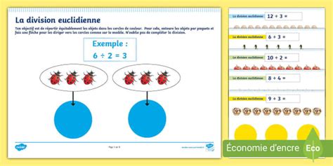 La division euclidienne (teacher made) - Twinkl