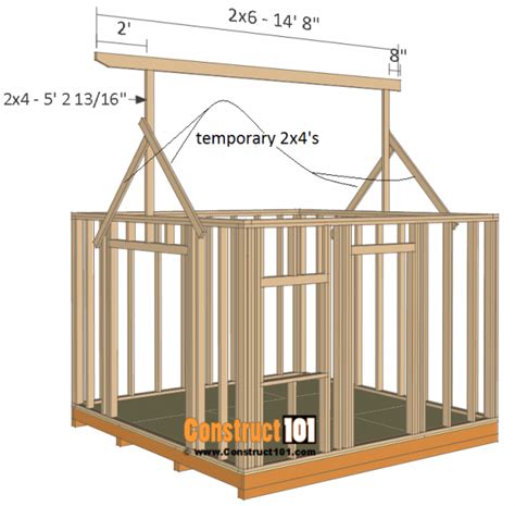 12x12 Barn Shed Plans - With Overhang - Free PDF - Construct101