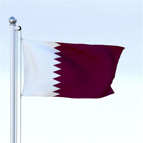 3D model Animated Qatar Flag VR / AR / low-poly animated | CGTrader