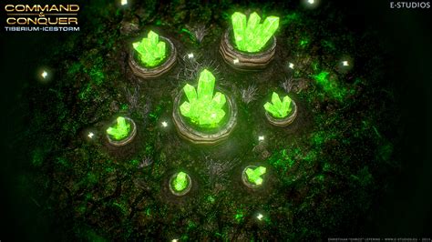 ArtStation - Green Tiberium Crystals