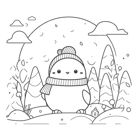 Winter Forest Coloring Page