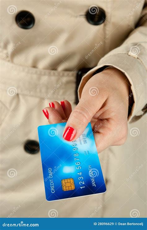 Woman Hand Holding Credit Card Royalty Free Stock Images - Image: 28096629