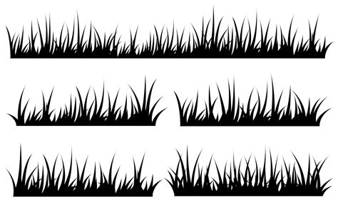 grass silhouette isolated on white background 7460386 Vector Art at Vecteezy