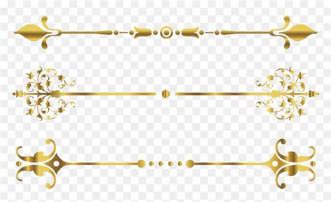 Transparent Gold Underline Png - Golden Line Design Png, Png Download - vhv