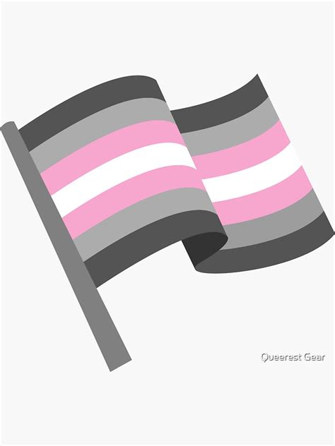 "Demigirl Pride Waving Flag" Sticker by WhiteStagBrand | Redbubble