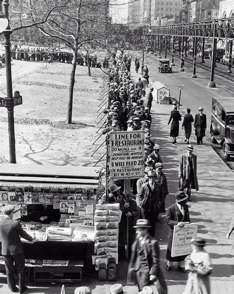 Depression Breadline - New York City 1932 Photograph by Mountain Dreams