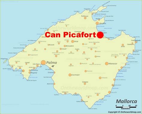 Can Picafort location on the Majorca map - Ontheworldmap.com