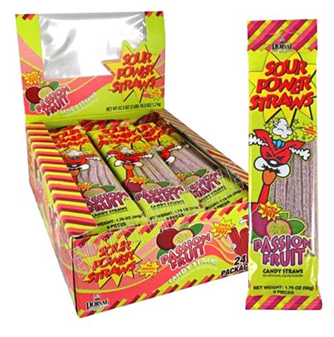 Sour Power Straws * Passion Fruit * 24 pks – Everest