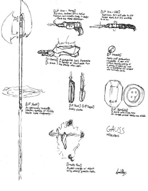 More Weapon Concept Sketches by StevenJSwilley on DeviantArt