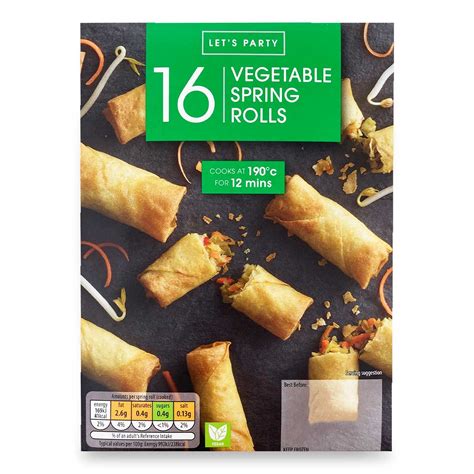 16 Vegetable Spring Rolls 288g Let's Party | ALDI.IE