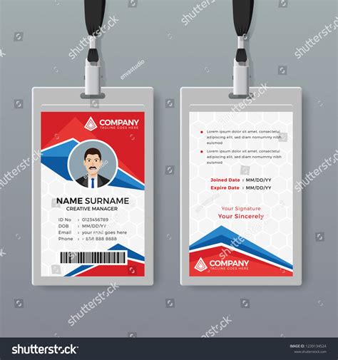 Creative Employee Id Card Design Template Stock Vector (Royalty Free) 1239134524 | Shutterstock