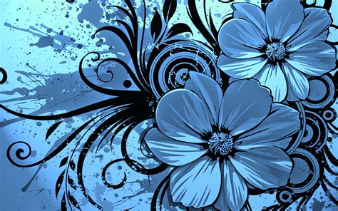 🔥 Download Flower Blue Wallpaper HD Vector by @emarshall | Free Blue ...