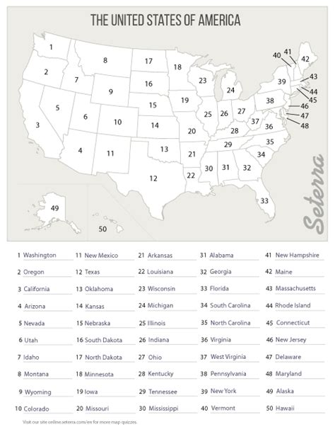 The U.S.: 50 States Printables - Seterra