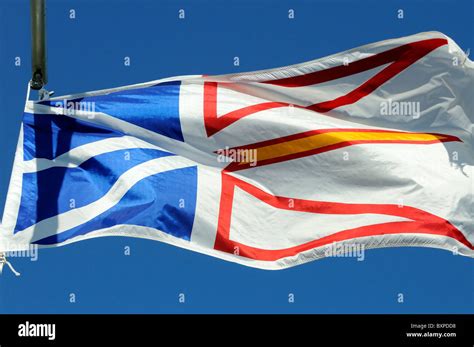 The Provincial Flag Of Newfoundland And Labrador, Canada Stock Photo - Alamy