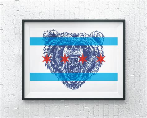 Chicago Bears Wall Art / Chicago Art Print | Etsy