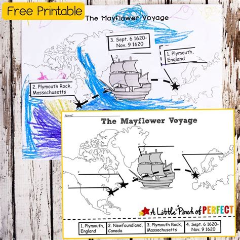 The Mayflower Voyage Free Printable Map Activity - | Map activities, Printable maps, May flowers