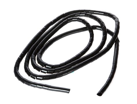 Hyper Tough Plastic Spiral Cable Cord Protector, Black TD21803C, 8.2 ft ...