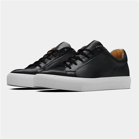 Men's black leather Trainers