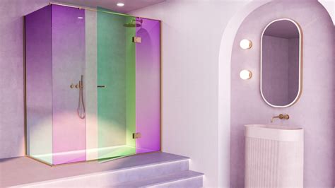 The Shower Lab | Dichroic glass - Kitchens and Bathrooms News