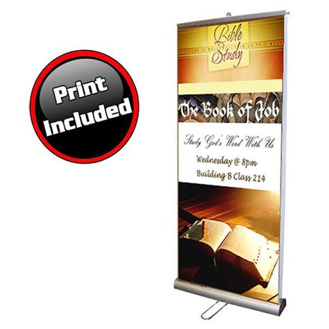 33" Double Sided Retractable Roll Up Banner Stand with 2 Prints | Banner stands, Retractable ...