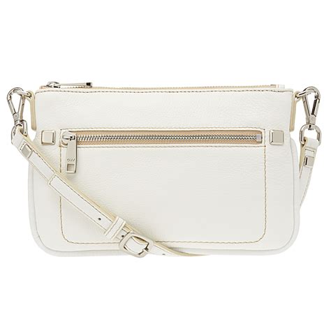 Lyst - Nine West Hudson Pebbled Leather Crossbody Bag in White