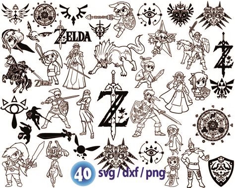 Zelda characters svg, Zelda game silhouette svg, Zelda symbo - Inspire Uplift