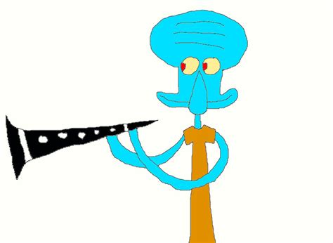 Squidward playing his clarinet by Challenger153 on DeviantArt