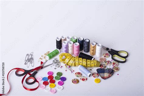 Accessories for hand sewing Stock Photo | Adobe Stock