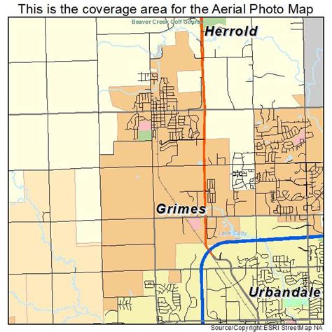 Aerial Photography Map of Grimes, IA Iowa