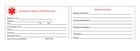 Best Free Printable Medical Id Card Tristan Website - Vrogue