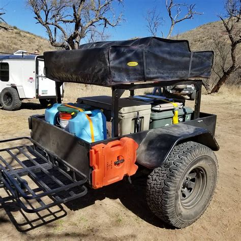 Mark's Jeep camping trailer now setup with a telescoping DIY No Weld ...