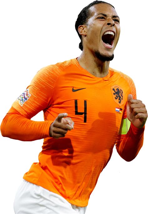 Virgil van Dijk Holland football render - FootyRenders