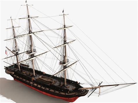 uss constitution ship 3d model