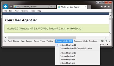 ie developer tools - How to bring back "Browser mode" in IE11? - Stack Overflow