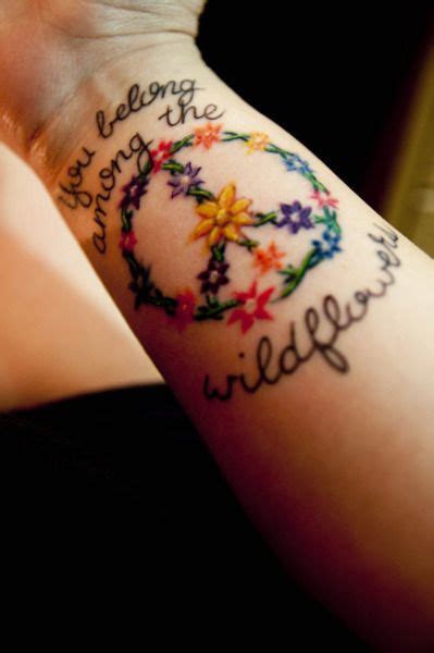 Pin by Jennabee Hogate on WOW! | Peace sign tattoos, Peace tattoos, Hippie tattoo