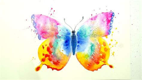 How to Paint And Color A Beautiful Butterfly - A Watercolour Speed ...